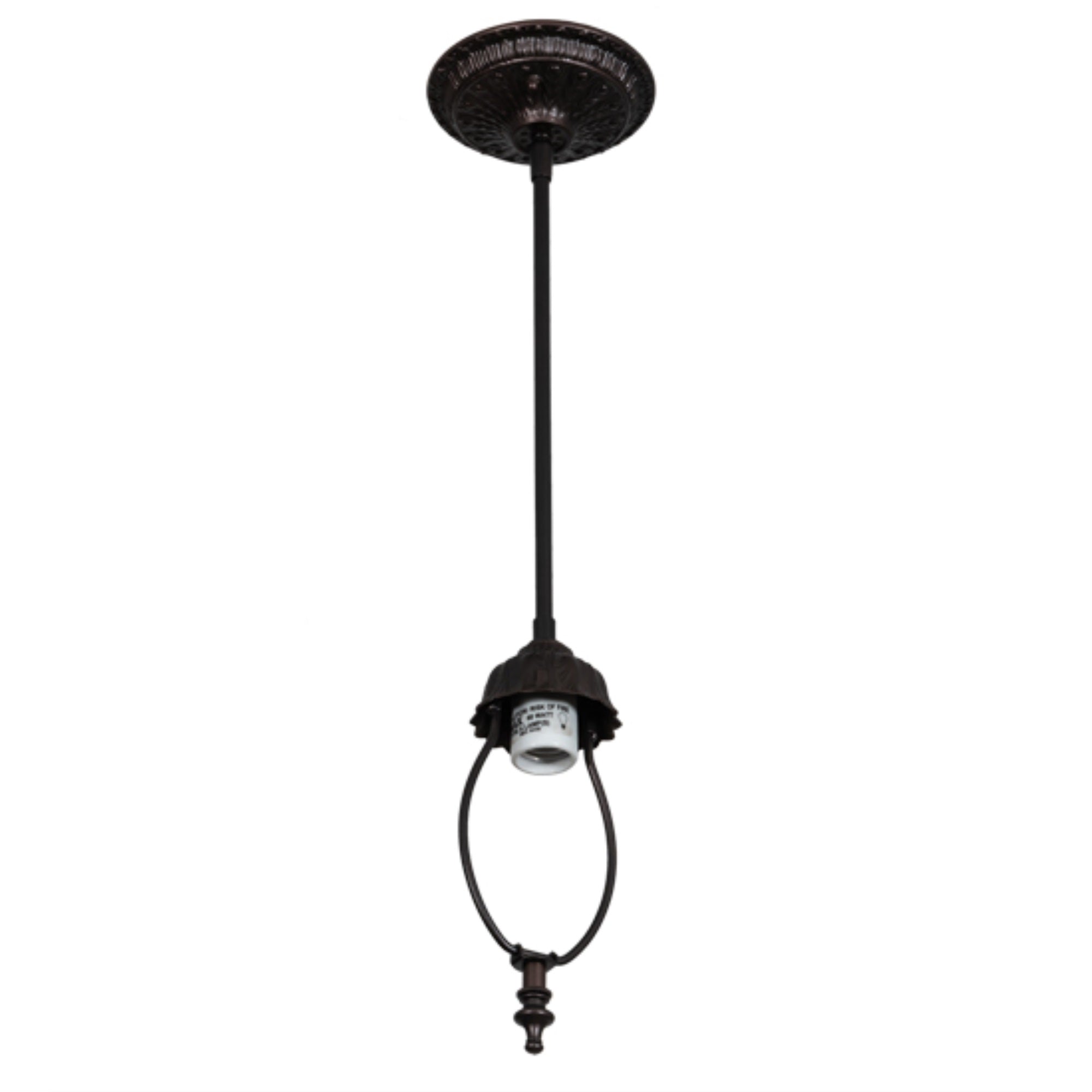Meyda Tiffany Adjustable Inverted Pendant Light, Alloy Steel, Model 23198, 1 Lite, Color 9.5