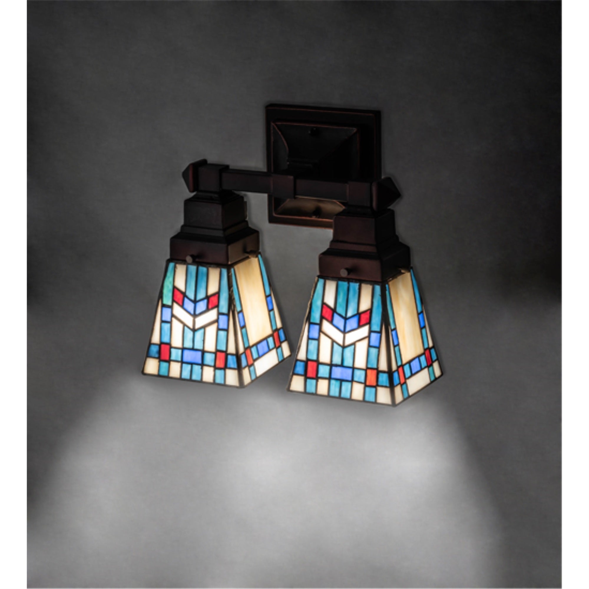 12 inch Wide Prairie Wheat 2 Light Wall Sconce