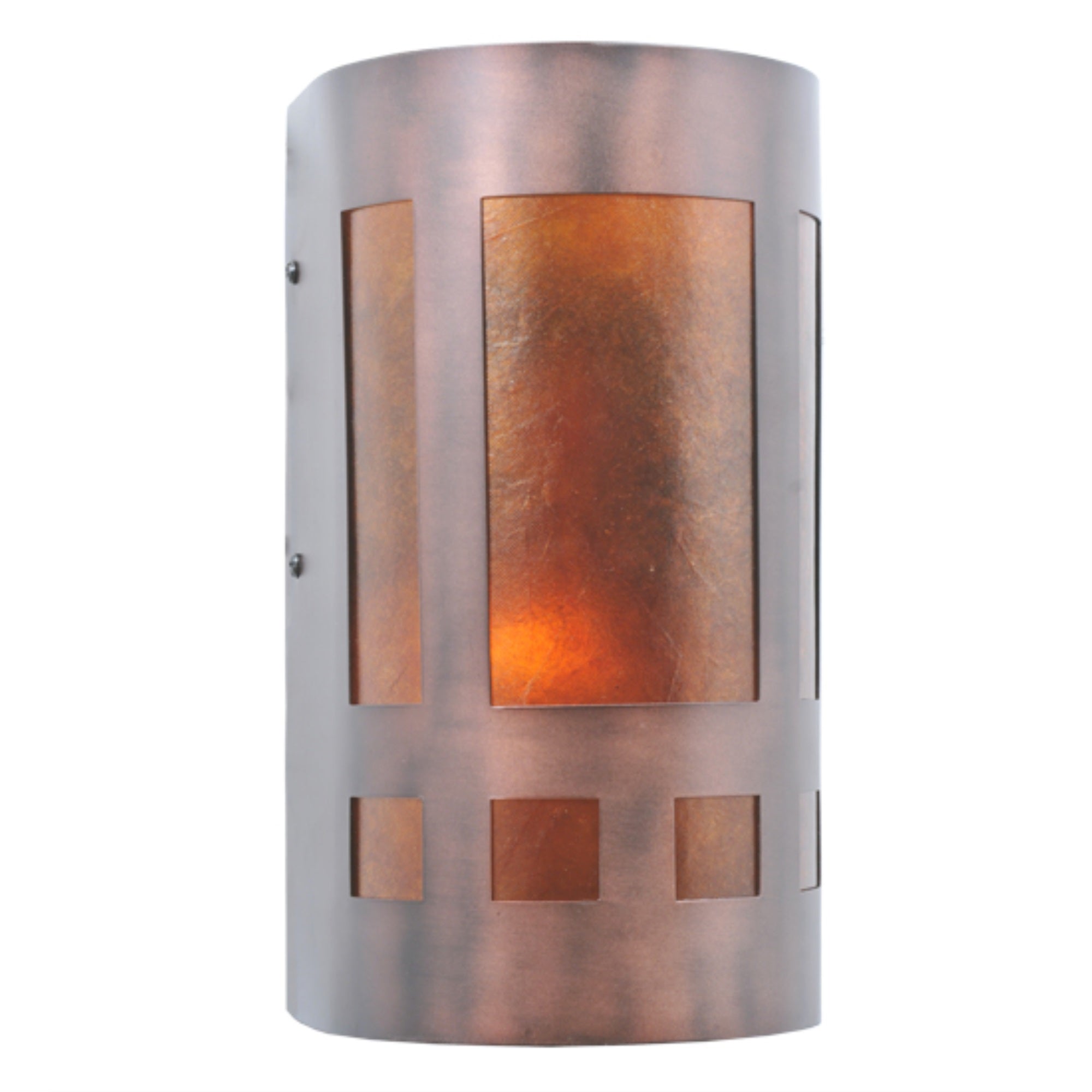 Meyda Tiffany 5 Inch Mica Mission Wall Sconce - Tiffany Glass, Metal, Model 492277