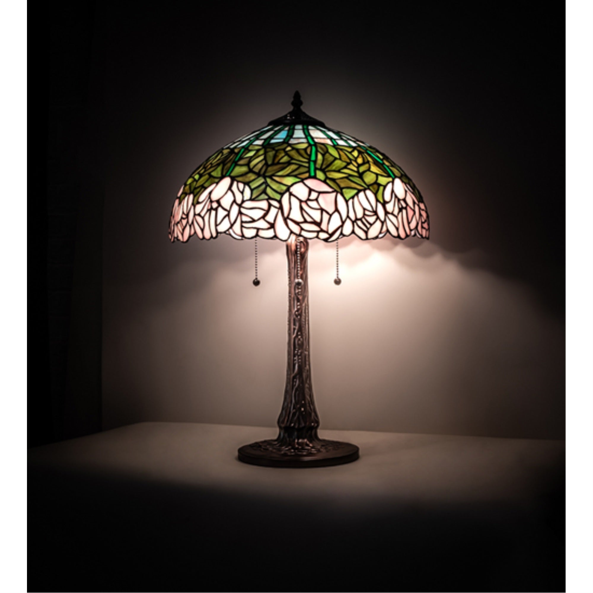 22 inch High Cabbage Rose Table Lamp