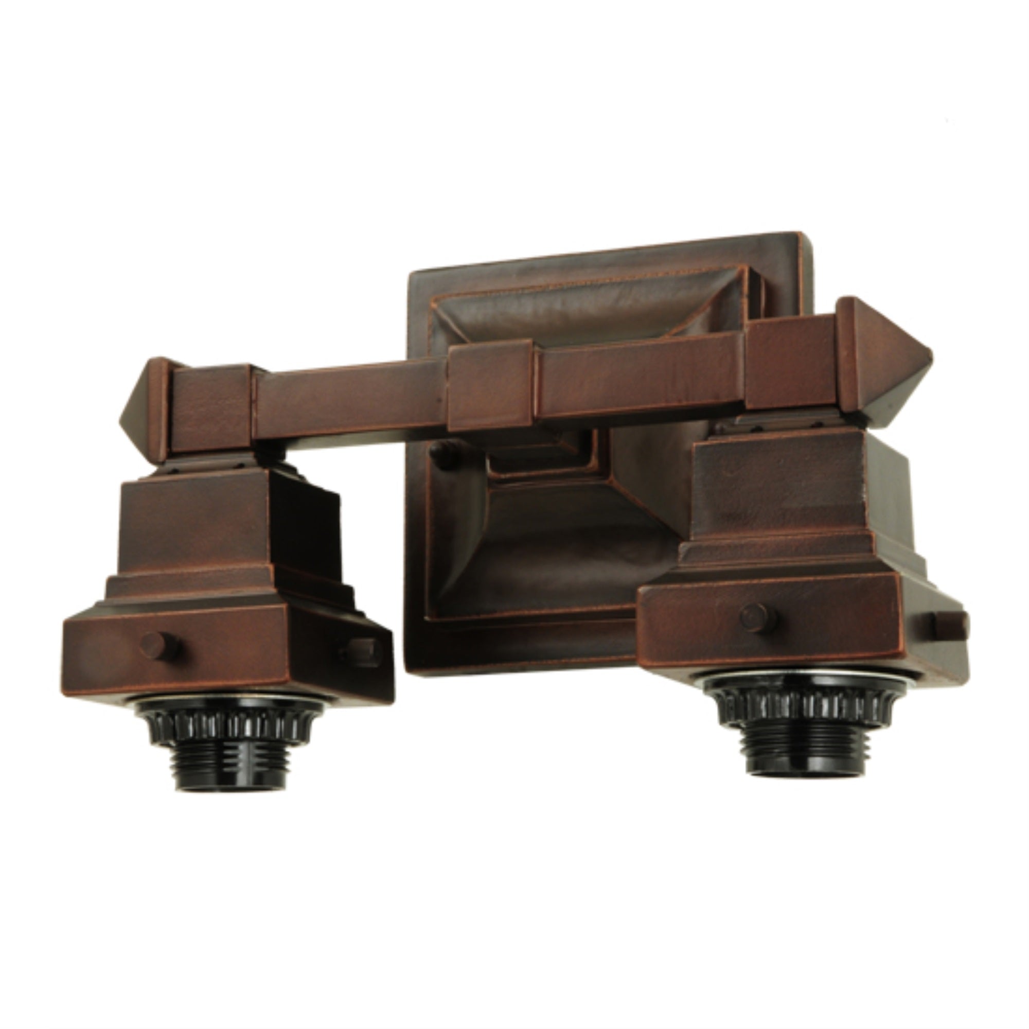 10 inchW Mission Mahogany Bronze 2 LT Wall Sconce Hardware