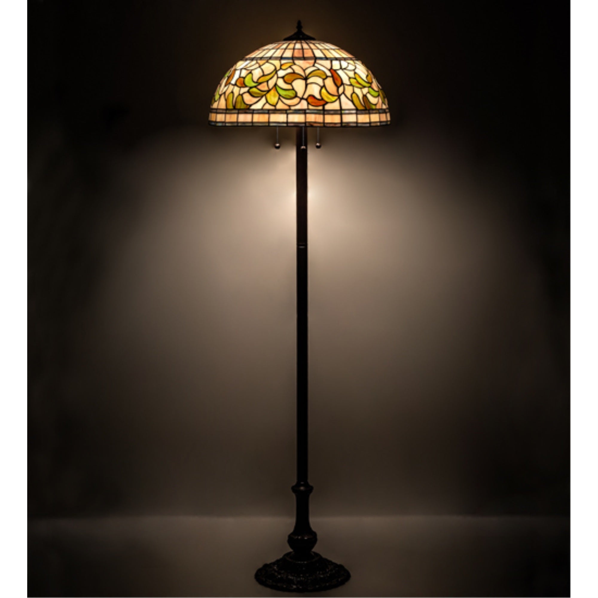 60 inch High Tiffany Turning Leaf Floor Lamp