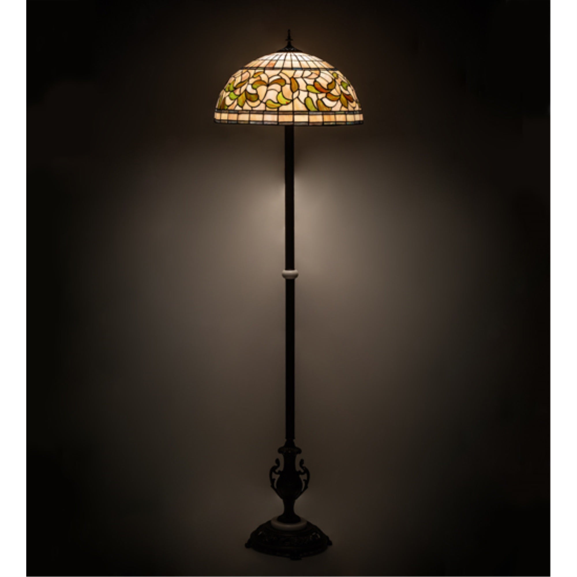 71 inch High Tiffany Turning Leaf Floor Lamp