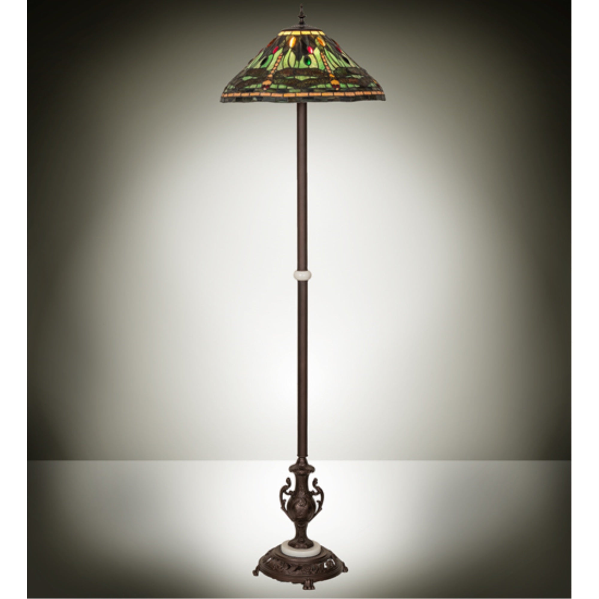 71 inch High Tiffany Dragonfly Floor Lamp