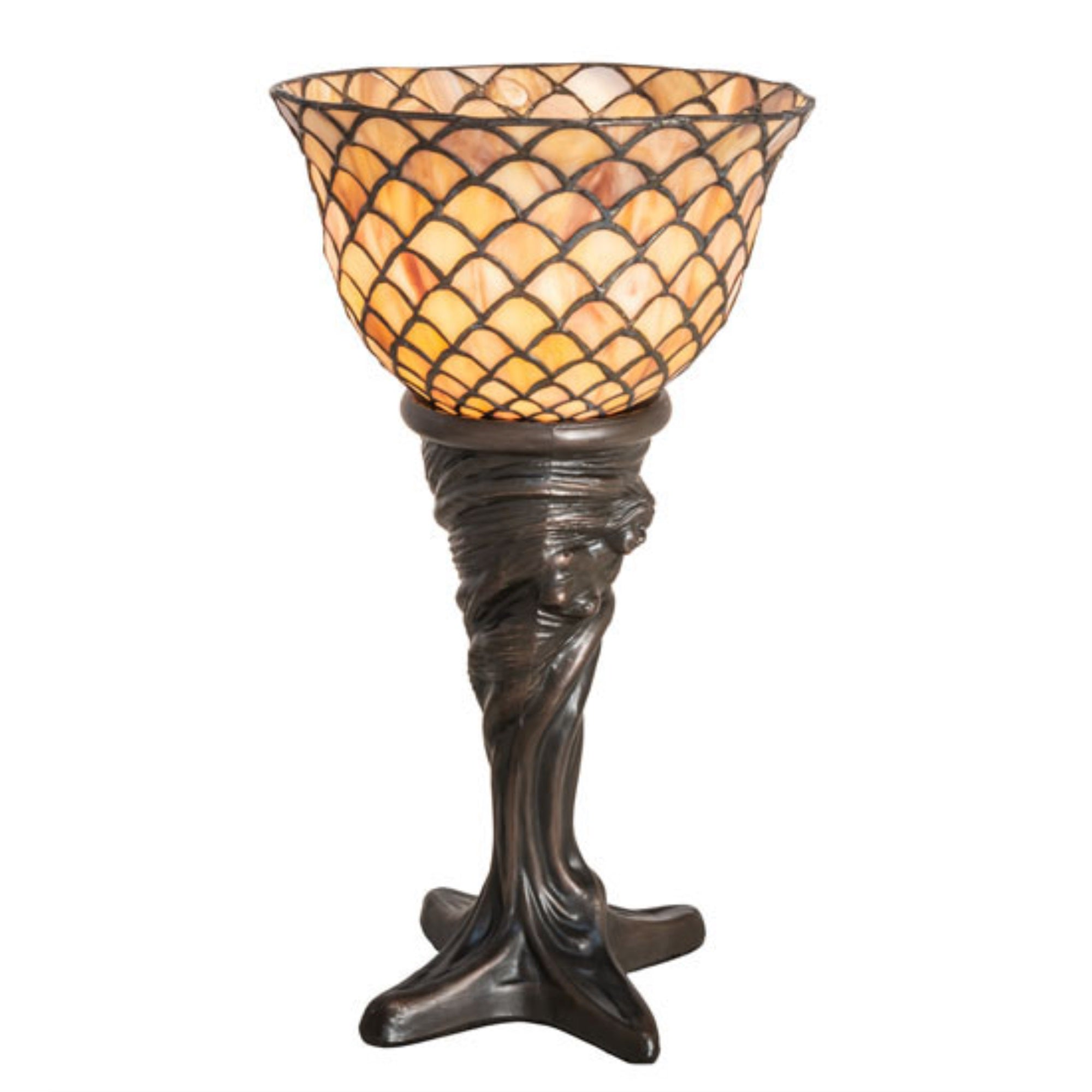 15 inch High Tiffany Fishscale Mini Lamp