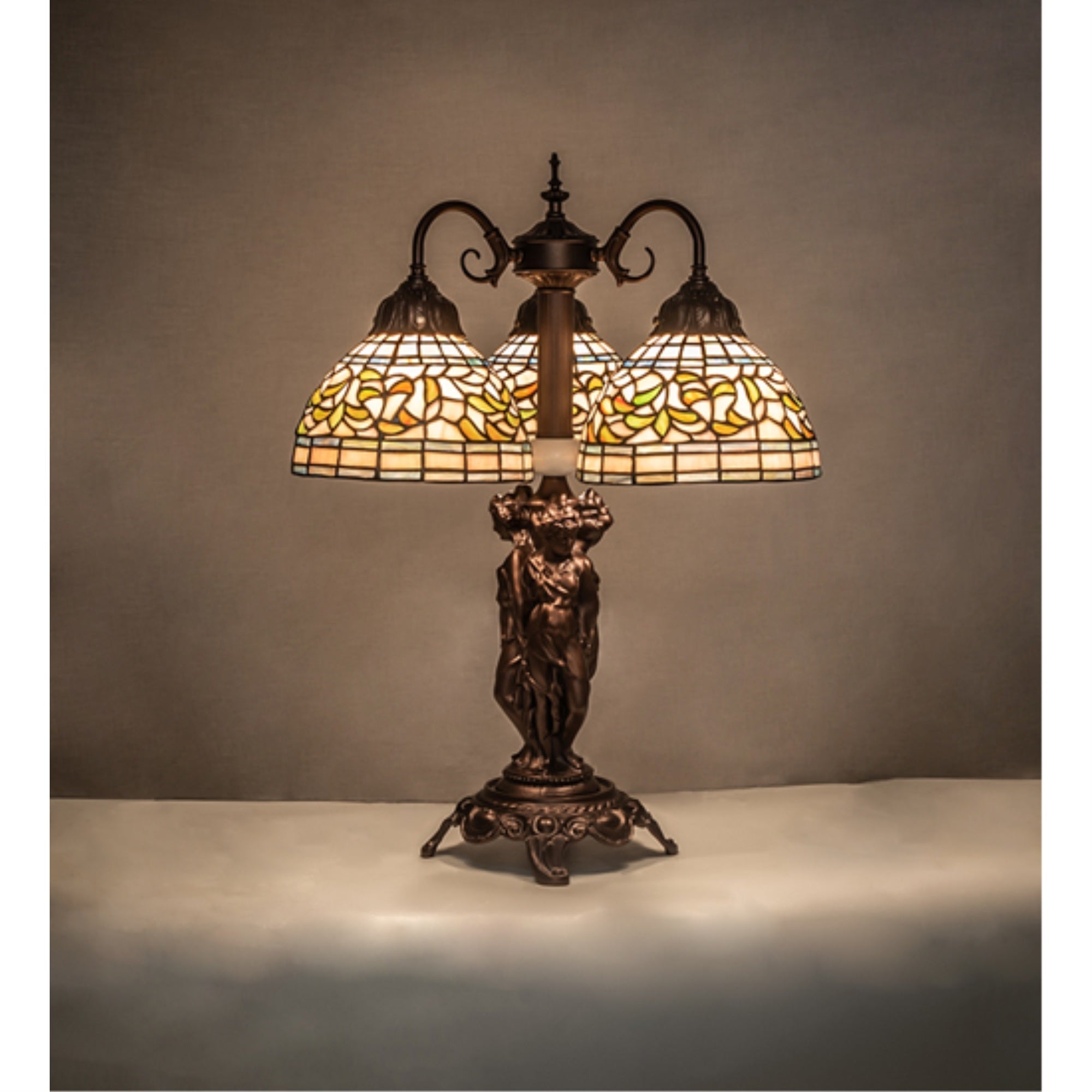 23 inch High tiffany turning leaf