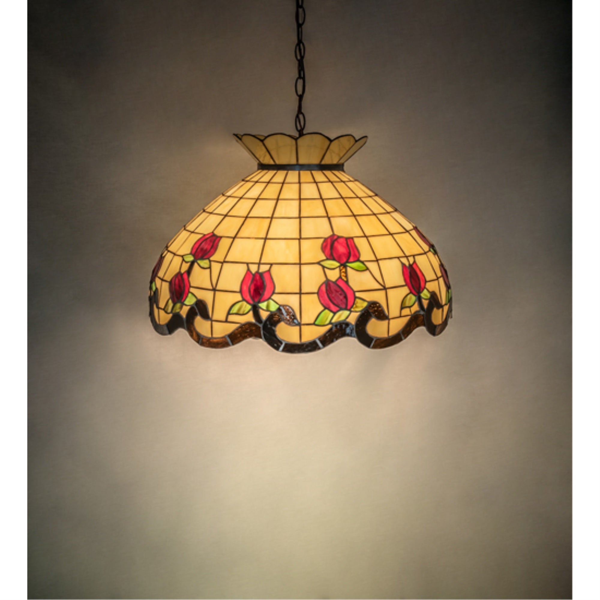 23 inch Wide Roseborder Pendant