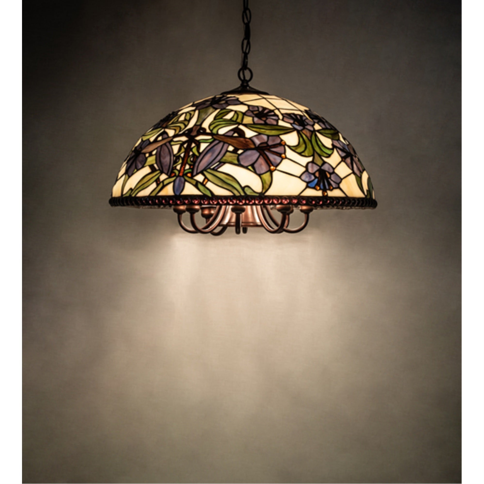 22 inch Wide Nouveau Lily Pendant