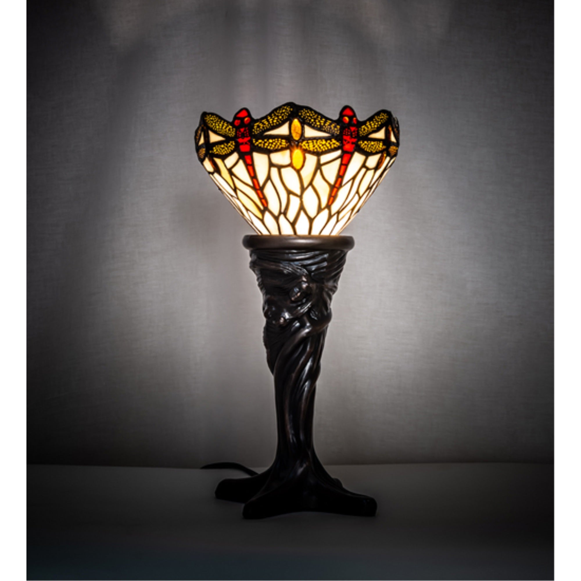 15 inch High Tiffany Hanginghead Dragonfly Mini Lamp