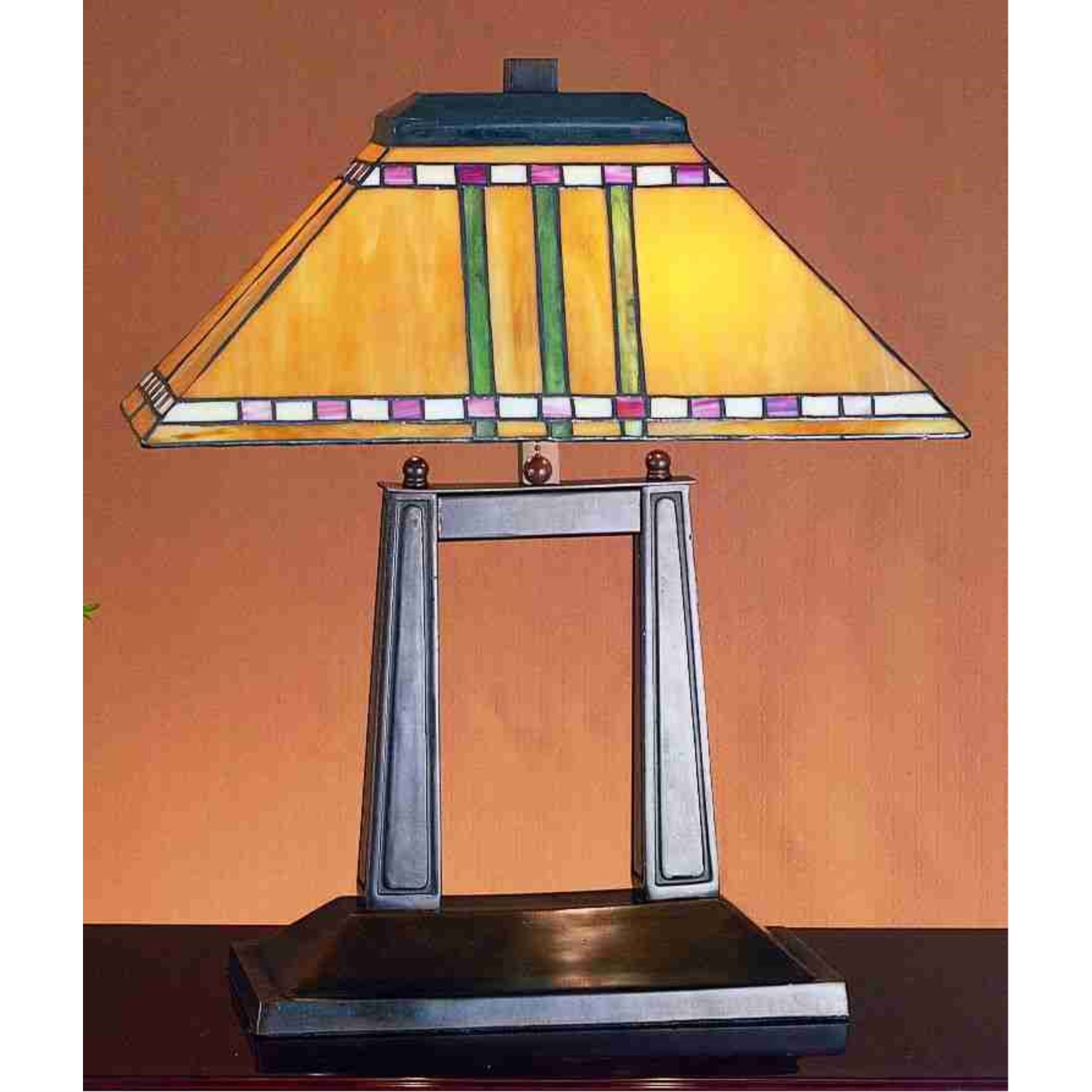 20 inchH Prairie Corn Oblong Desk Lamp