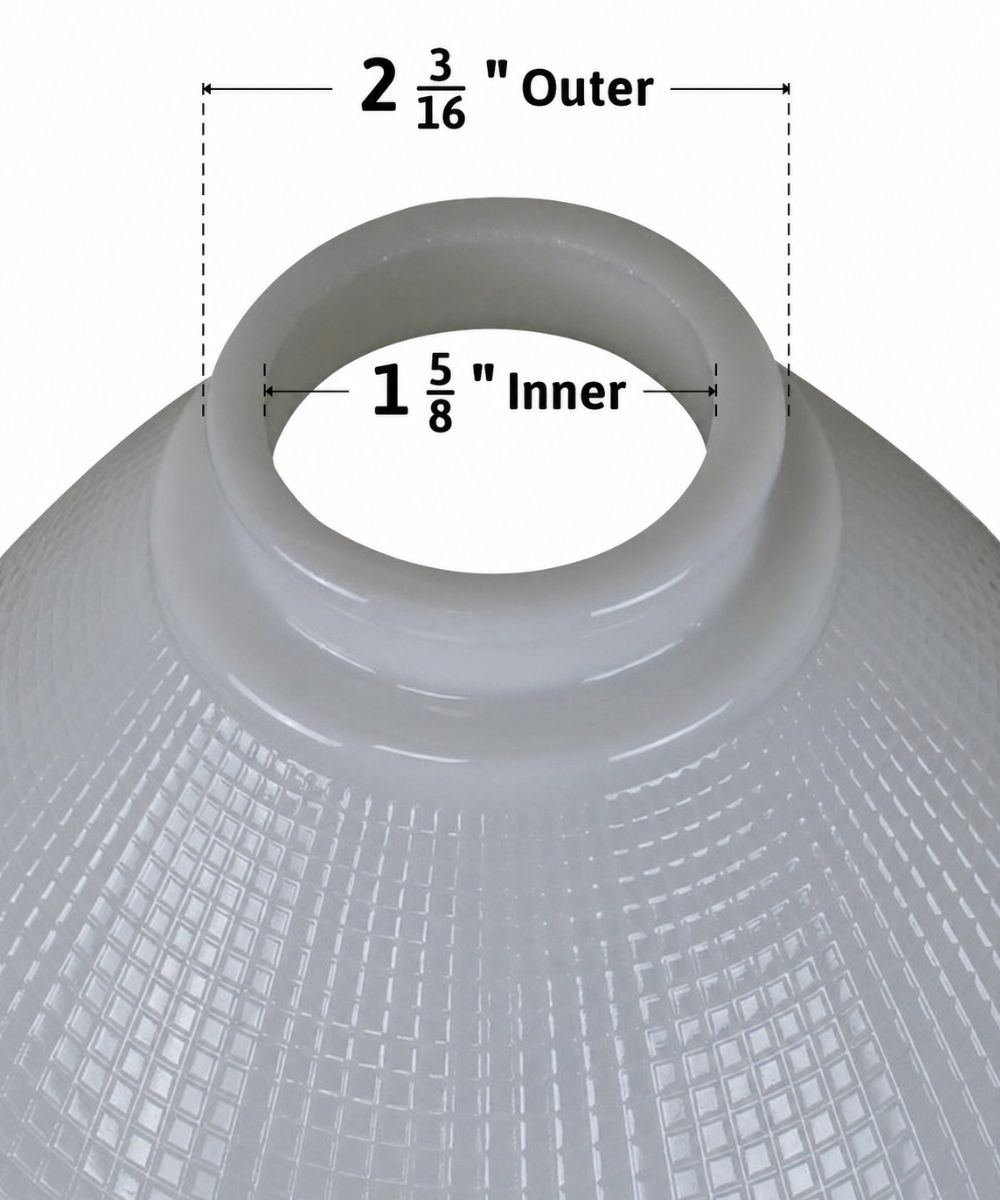 8"W x 6"H Reflector-Type IES Replacement Shade for Stiffel