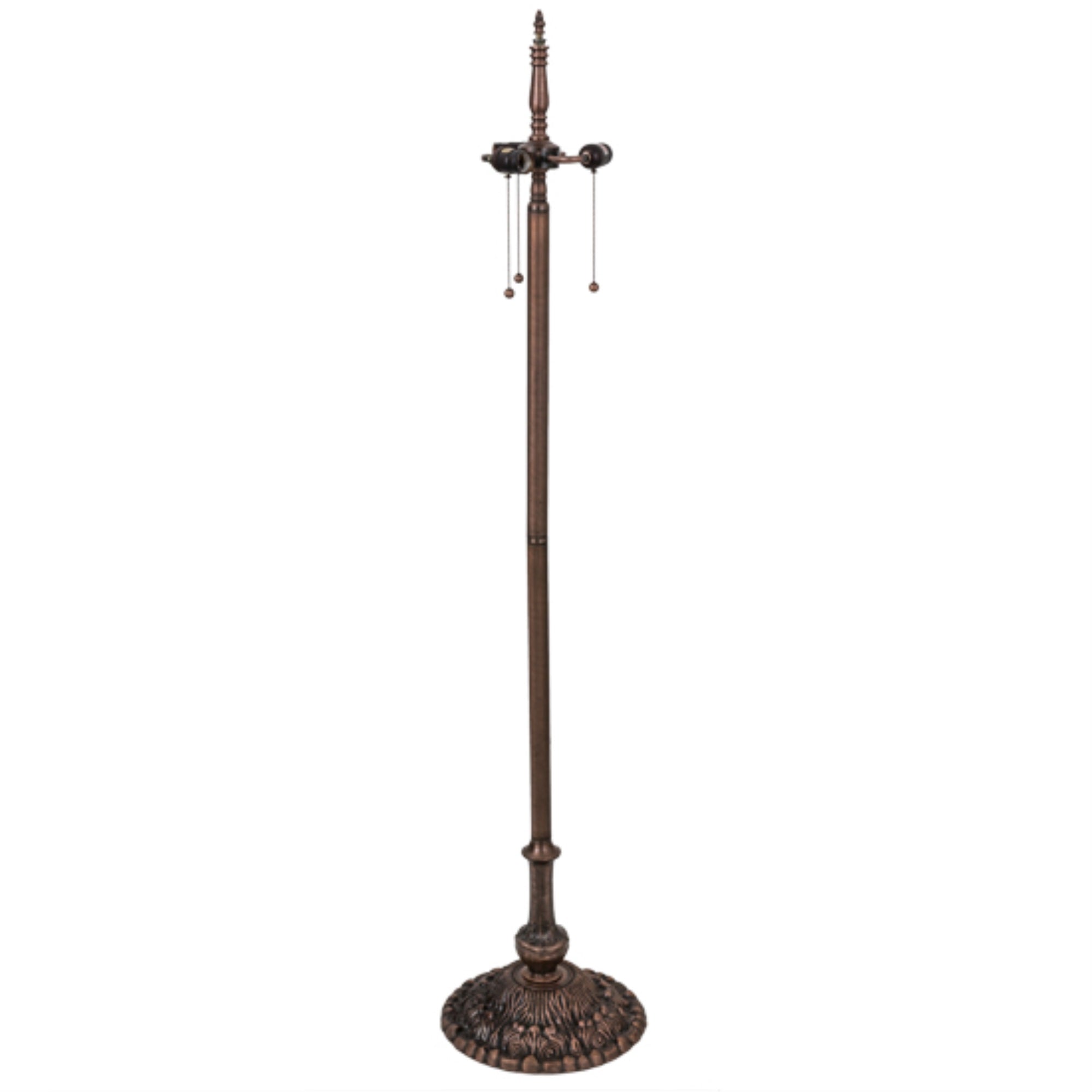 Meyda Tiffany Traditional Three Light Floor Lamp, Mahogany Bronze, Model 26306, 12.50 inches, Glass