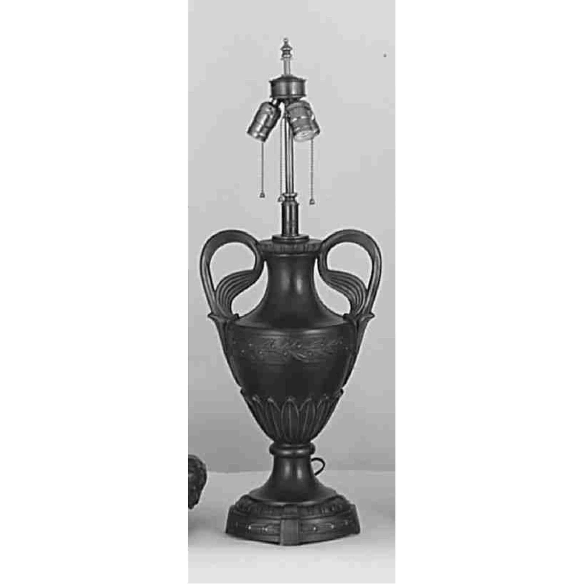 Meyda Tiffany 26333 Victor Laurel Urn 3-Light Cluster Lamp, 30in Stained Glass, Metal, 9.5 Color