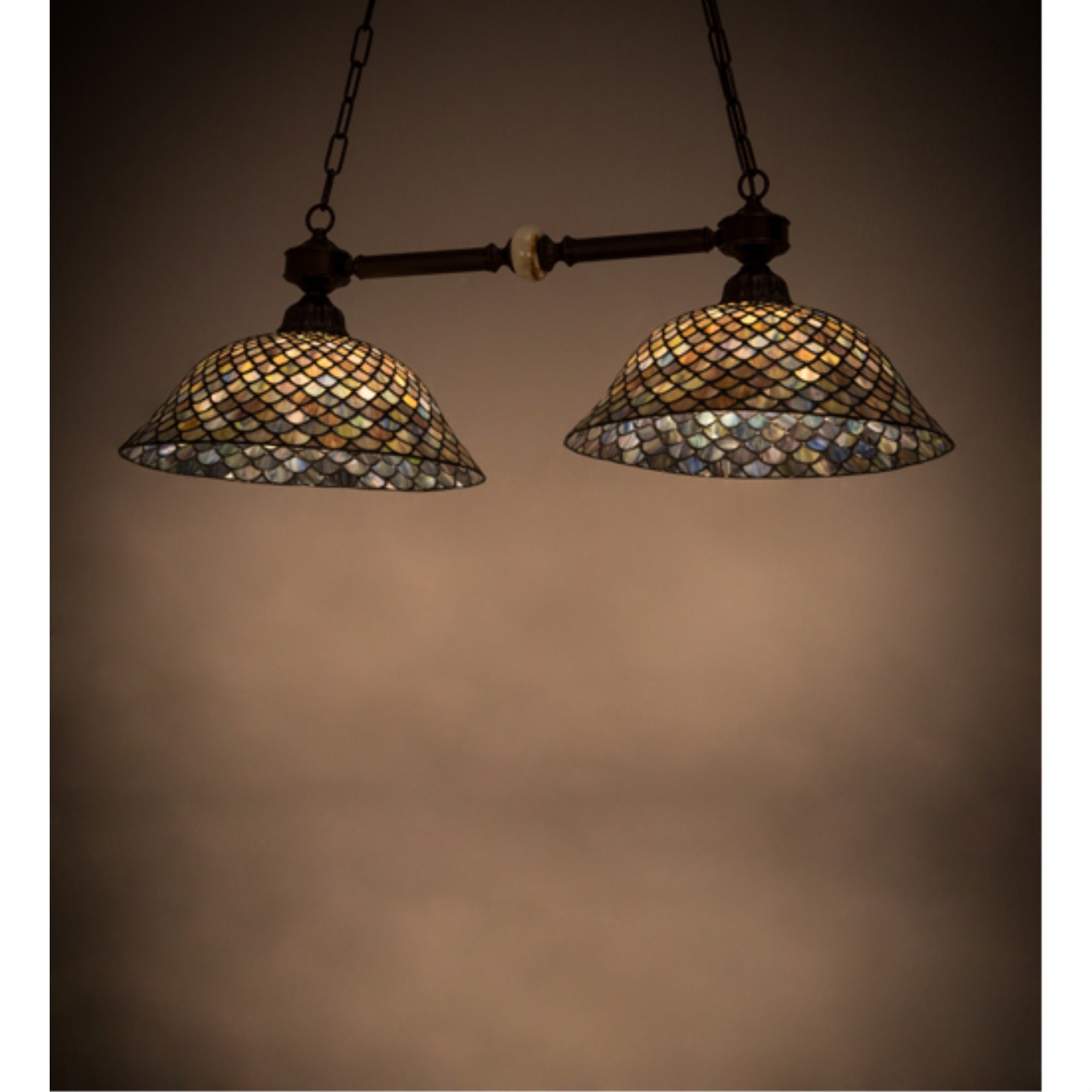 37L Tiffany Fishscale 2 LT Island Pendant