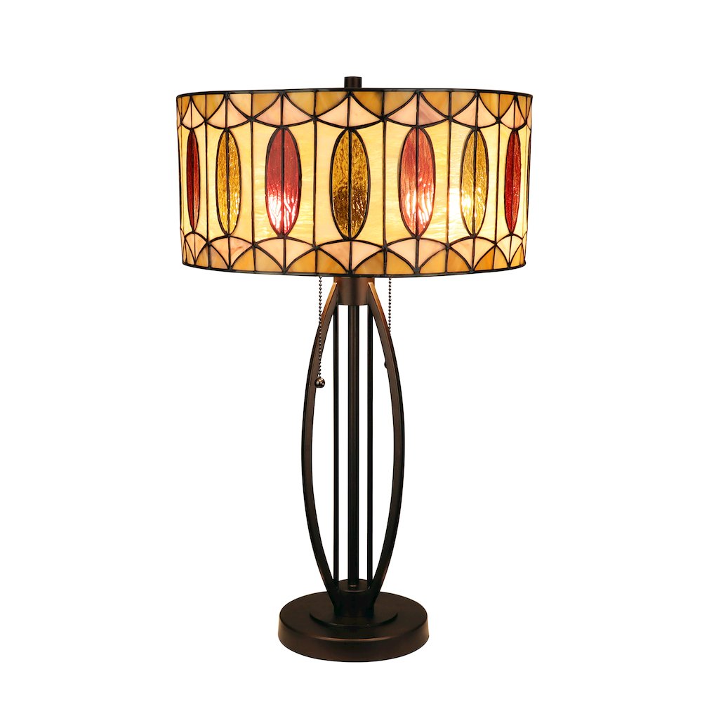 Gimm Geometric Style 2-Light Table Lamp 15 Shade