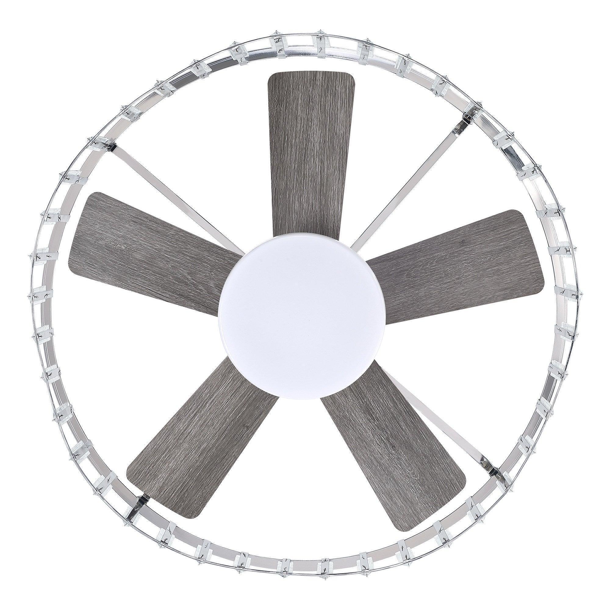 27" Modern DC Motor Brushed Nickel Flush Mount Reversible Ceiling Fan with Lighting and Remote Control