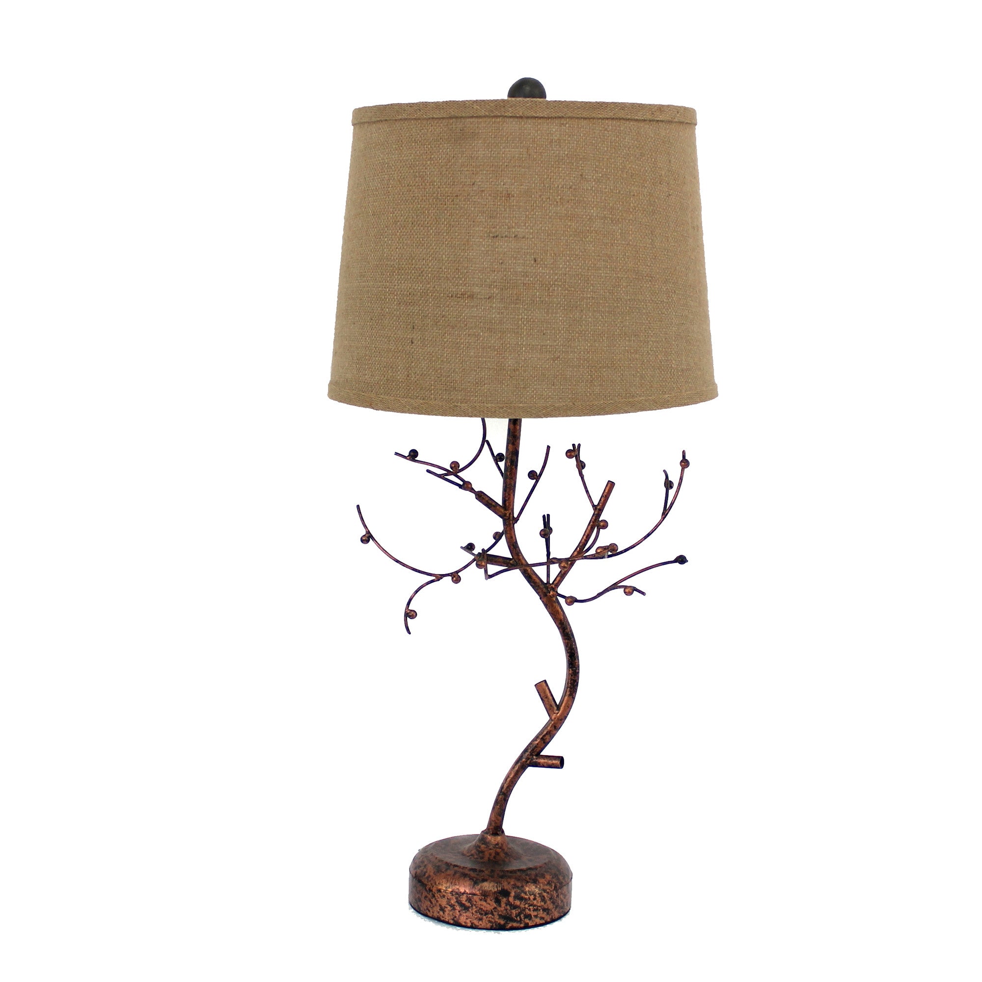 13 X 15 X 31 Bronze Vintage Metal With Elegant Tree Base - Table Lamp