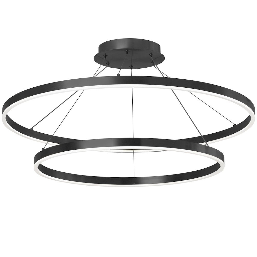 97W Colour Changing Temperature Chandelier, Matte Black