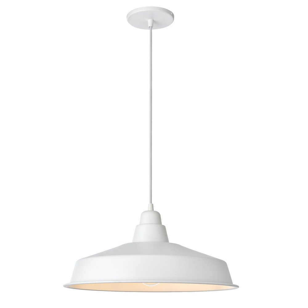 1 Light Matte White Pendant