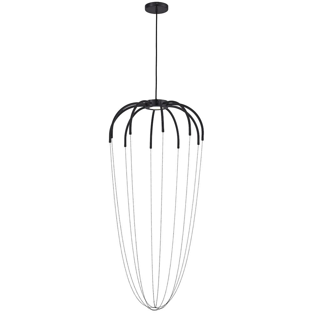 20W Pendant Matte Black with Hanging Chain