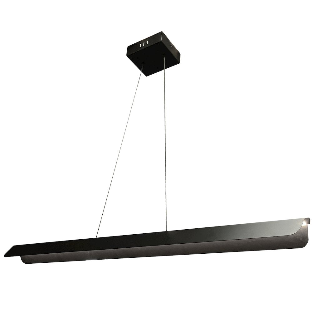 30W Pendant Matte Black with Metal Shade