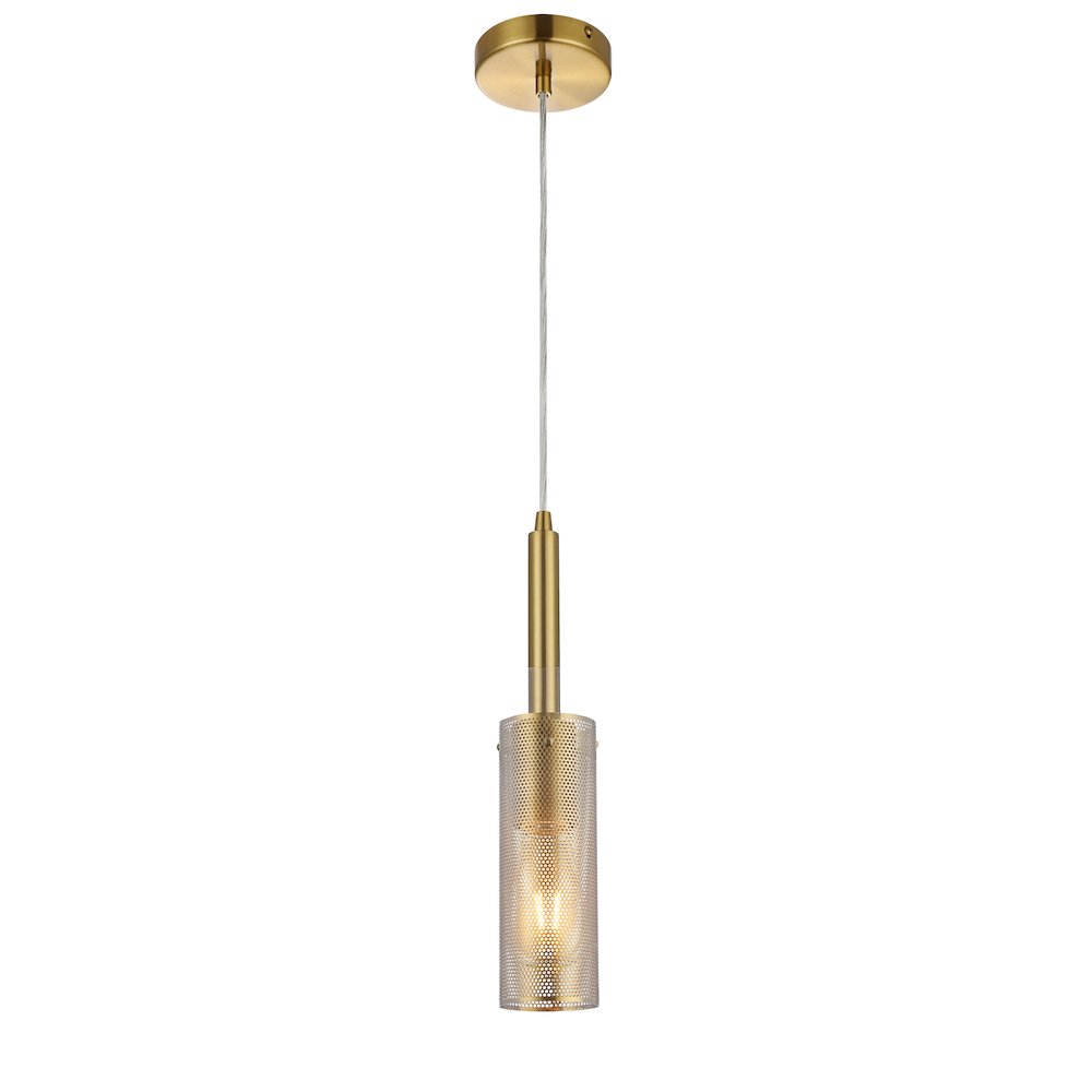 1 Light Pendant in Aged Brass