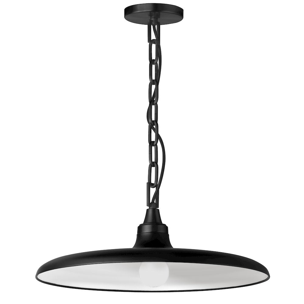 1 Light Incandescent Pendant Matte Black