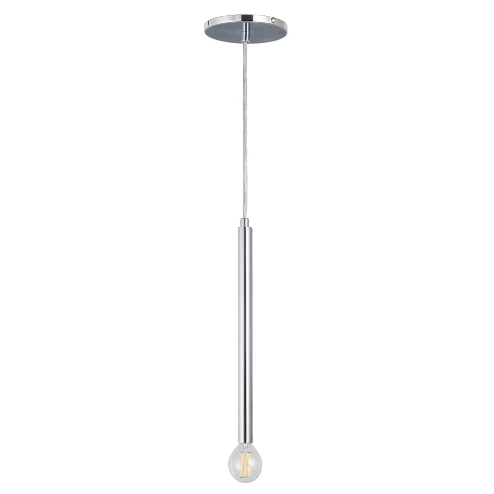 1 Light Incandescent Pendant Polished Chrome