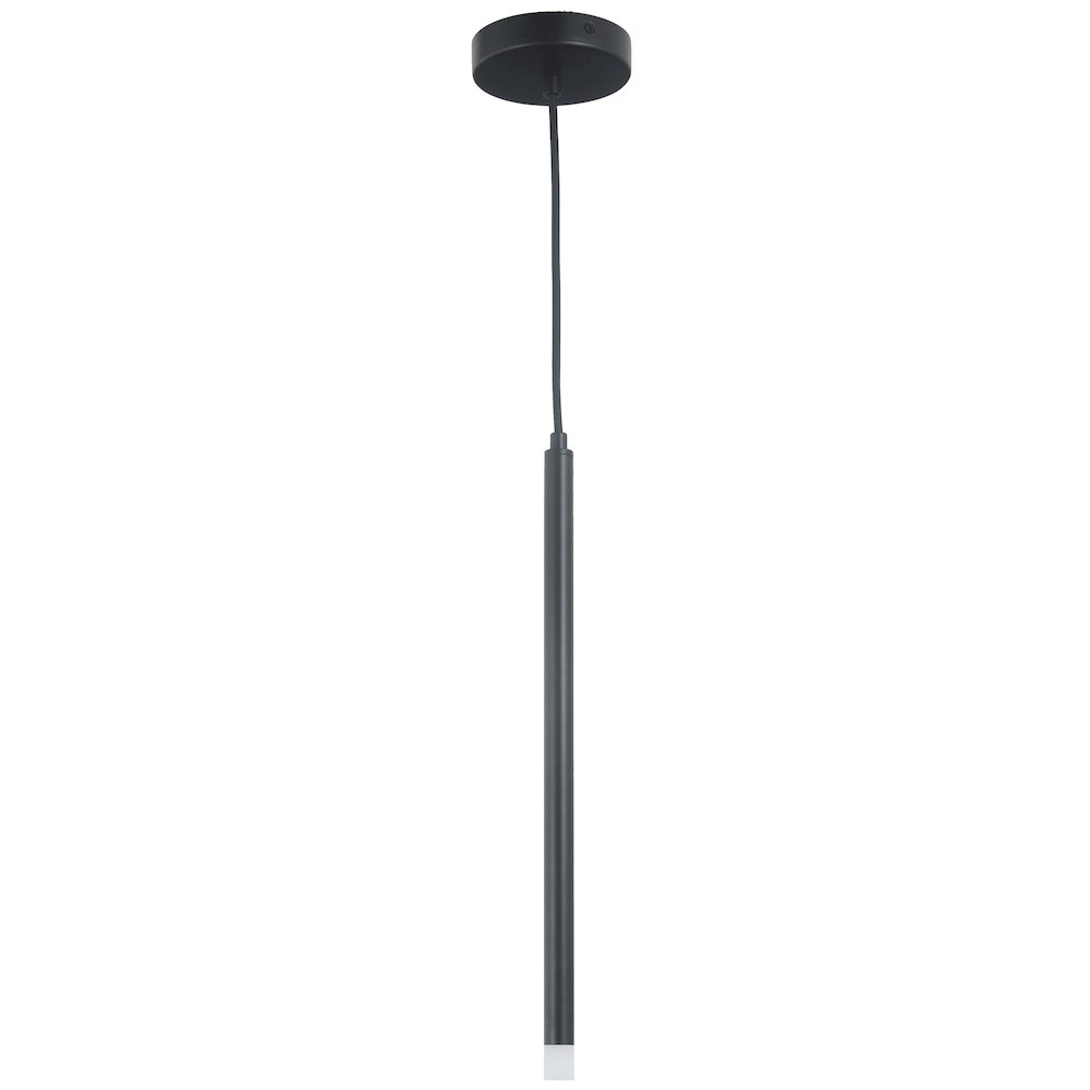 3W Pendant Matte Black with Frosted Acrylic Diffuser