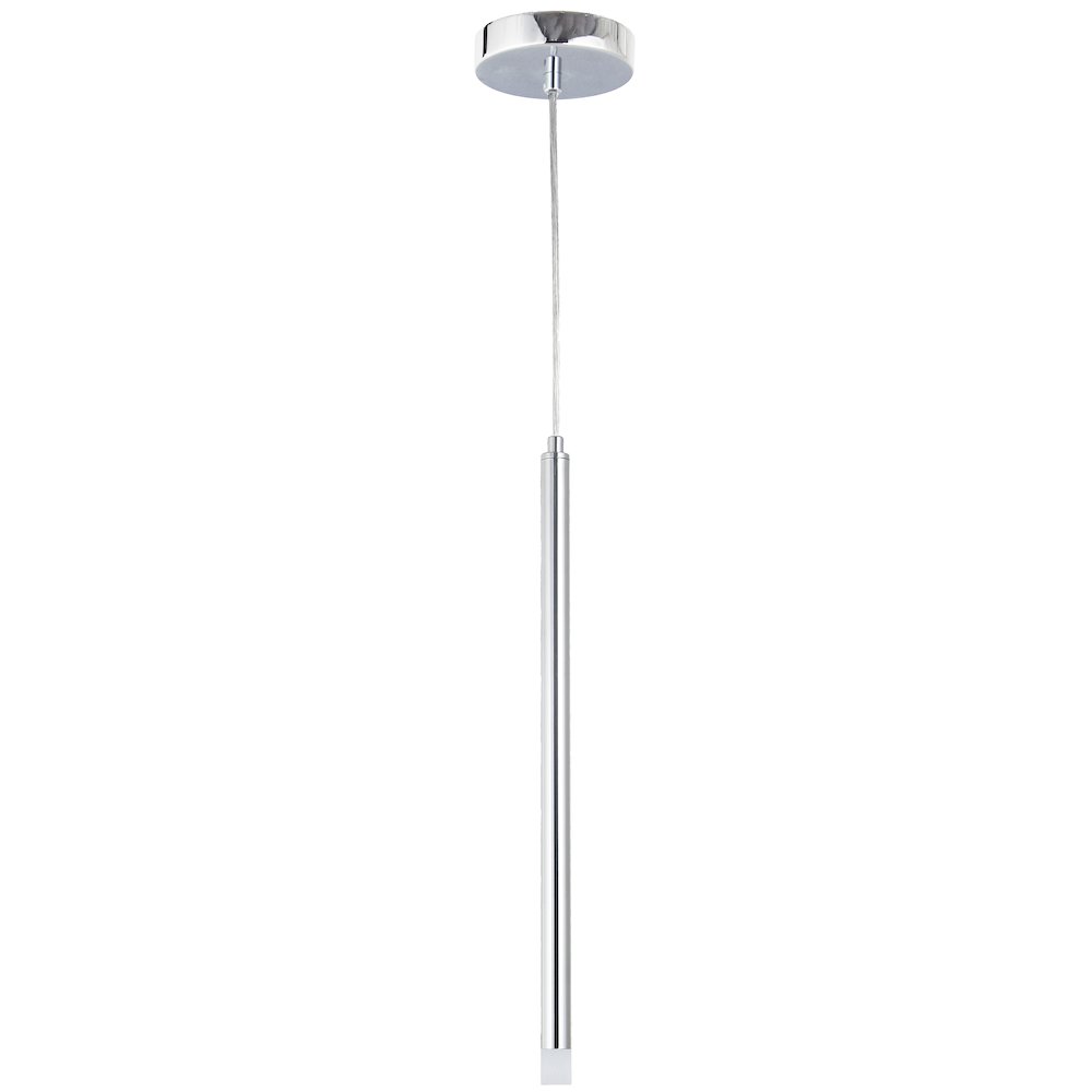 3W Pendant Polished Chrome with Frosted Acrylic Diffuser