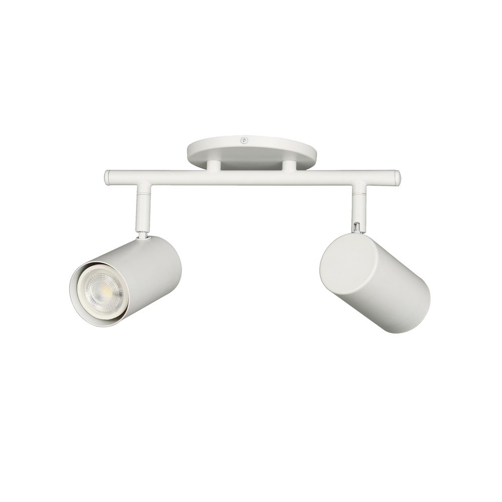 2 Light Track Light in Matte White