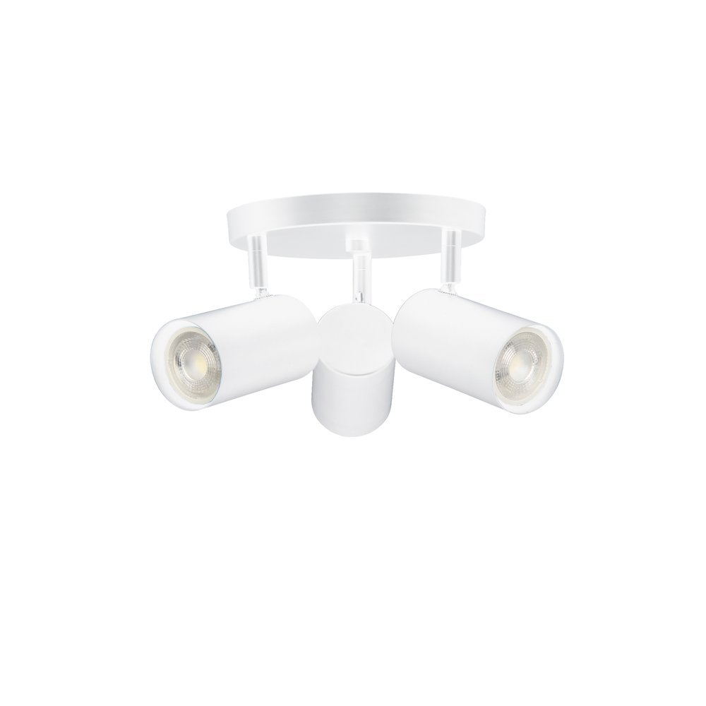 3 Light Spot Light in Matte White