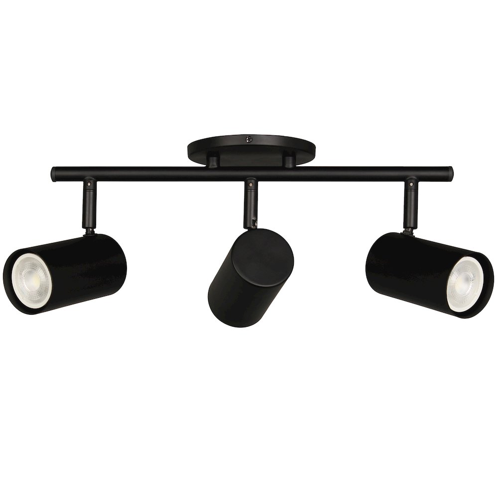 3 Light Track Light in Matte Black