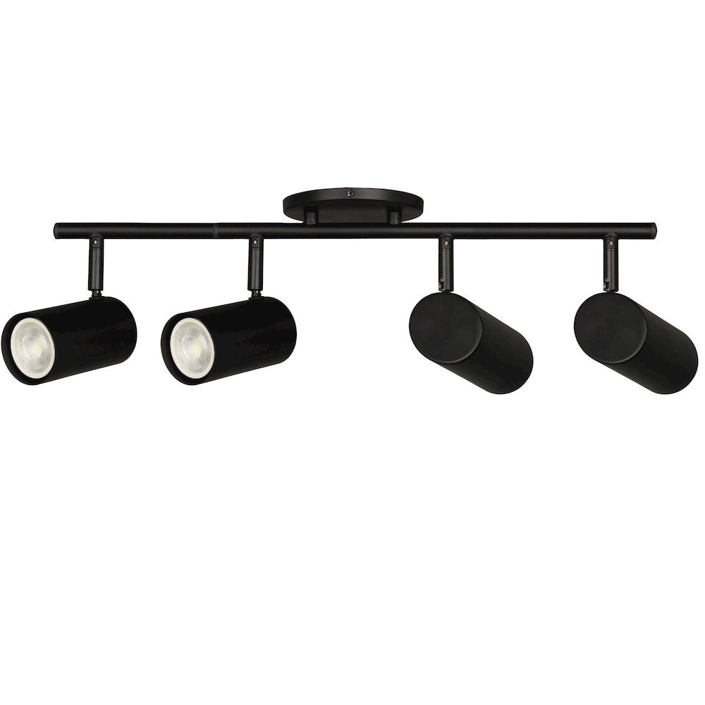 4 Light Track Light in Matte Black