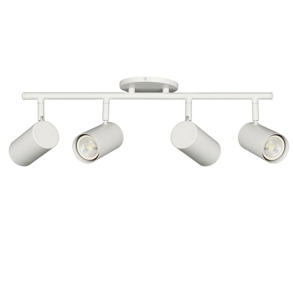 4 Light Track Light in Matte White