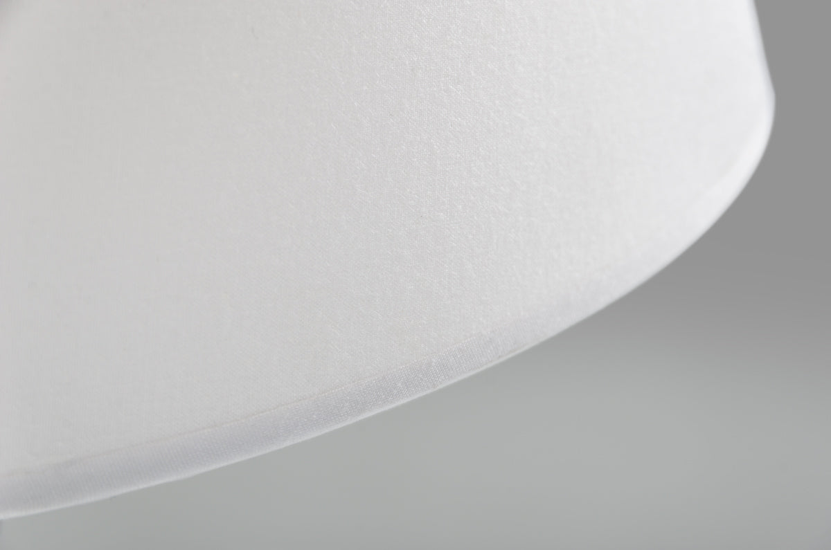 28'' White Fabric And Wood Table Lamp