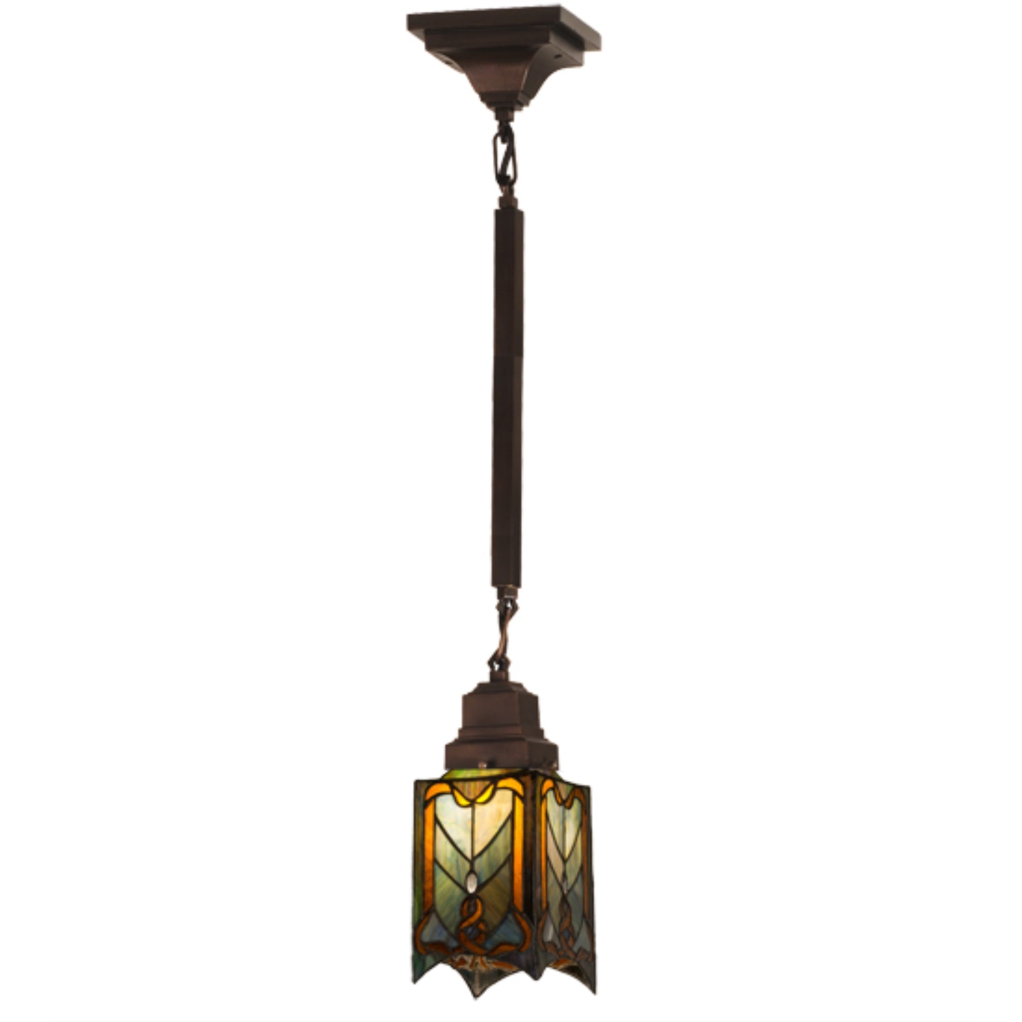 5.5 inchSq Cottage Mission Mini Pendant