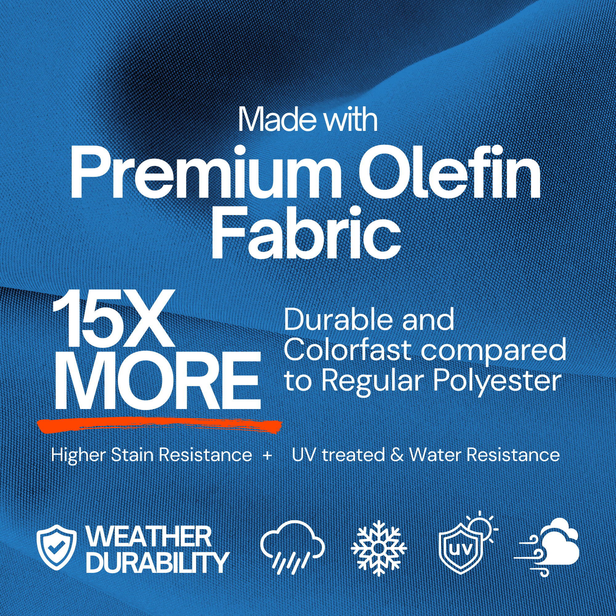 11ft Cantilever Umbrella Replacement Canopy Supported Bar 8 Ribs Capri Blue Olefin Fabric