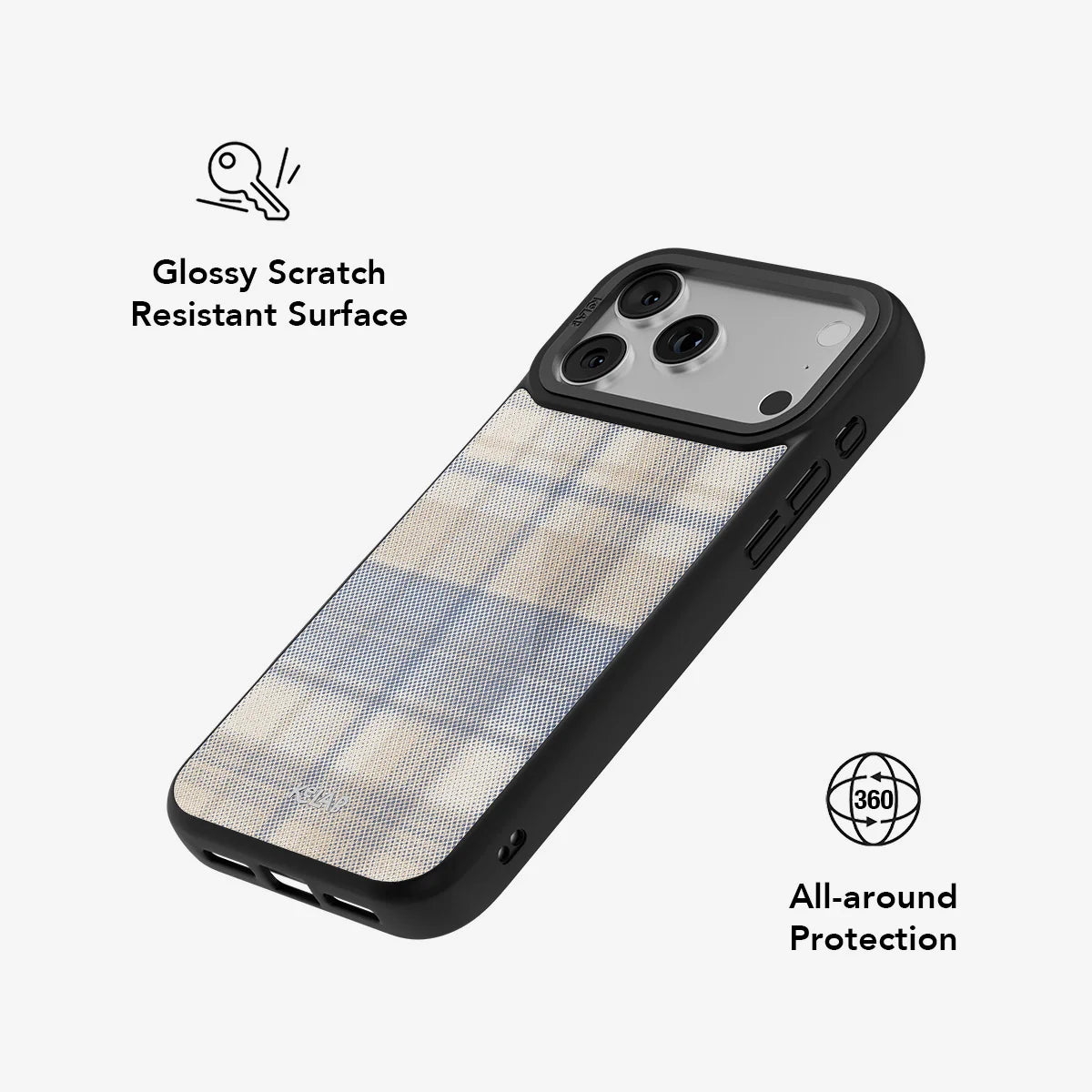 Oatmilk | Beige Flannel Minimalist Phone Case