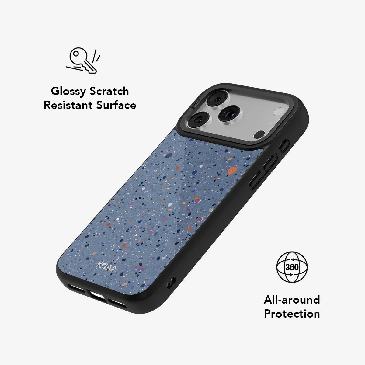 Seaside Drift | Blue Paint Splatter Phone Case
