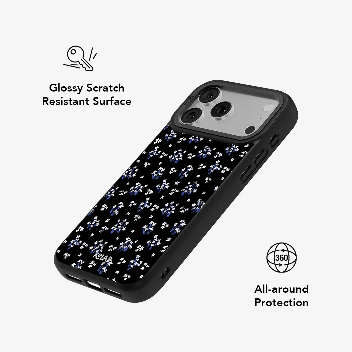 Inkwell Lily | Minimalist Black Floral Phone Case