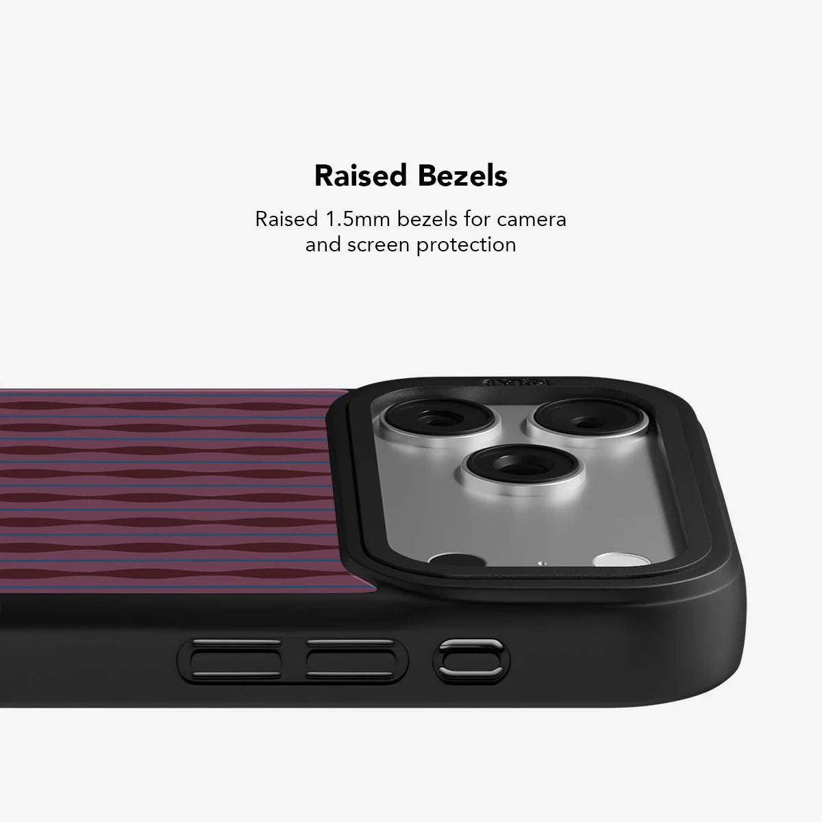 Mulberry | Burgundy Phone Case with Wavy Textured Design