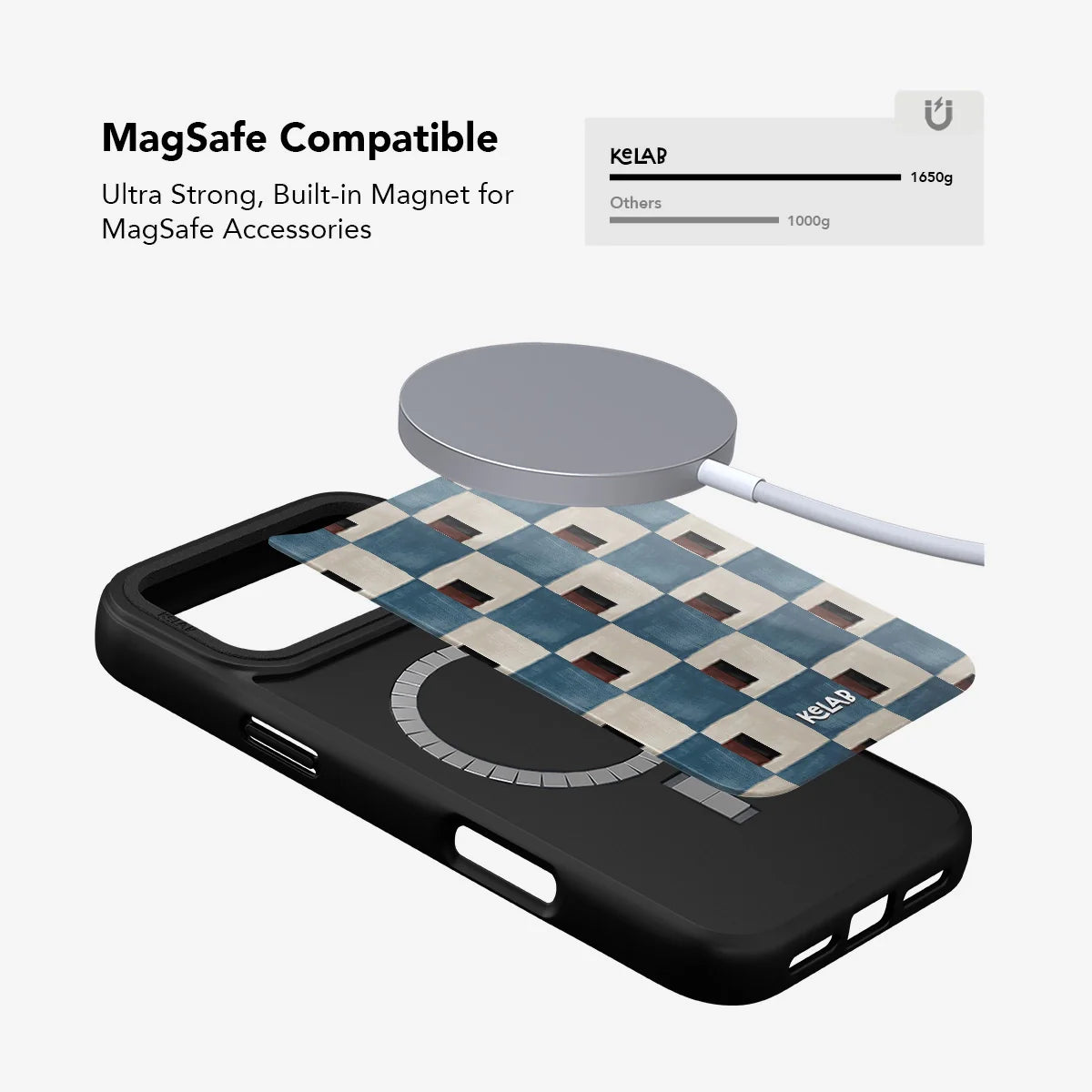 Terra Teal | Blue Checkered Phone Case