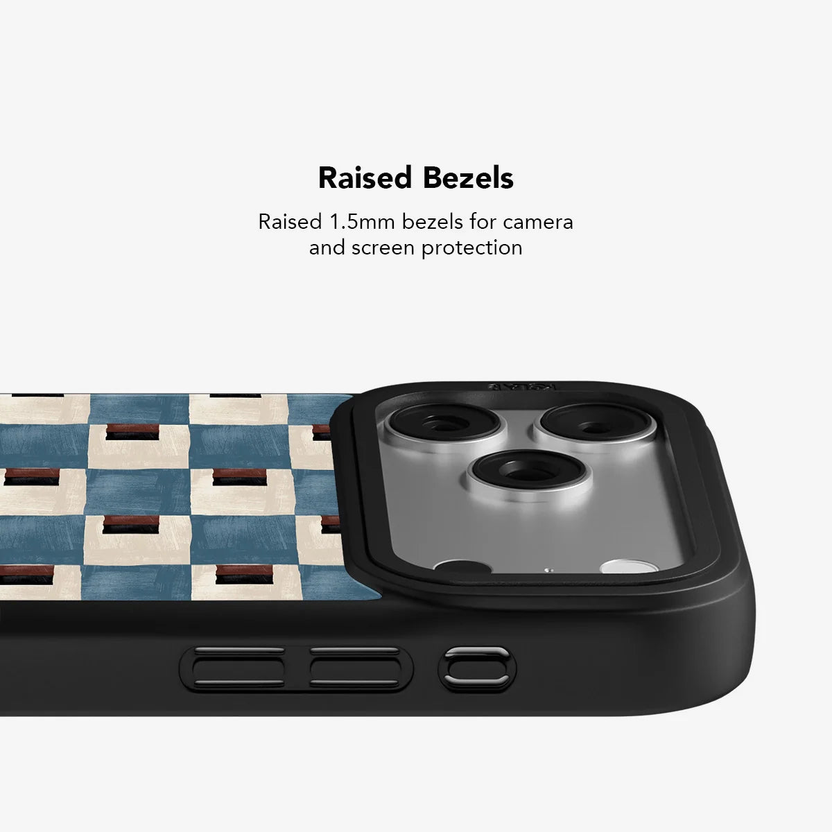 Terra Teal | Blue Checkered Phone Case