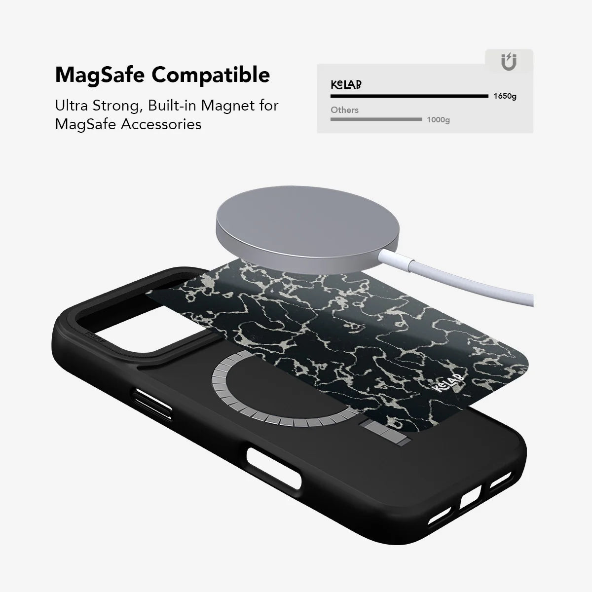 Obsidian Vein | Abstract Black Marble Phone Case