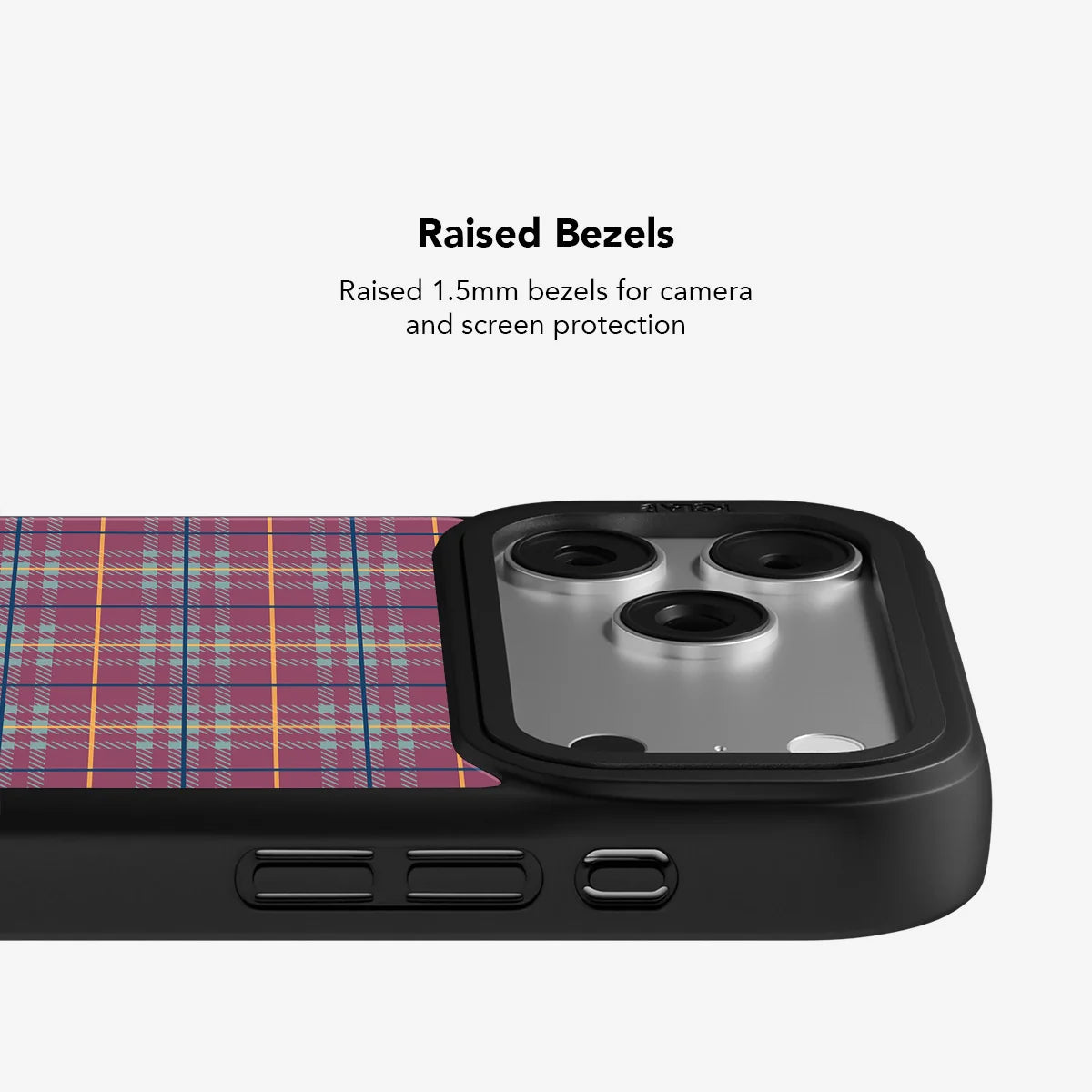 Mullberry Hue | Mauve and Teal Plaid Phone Case