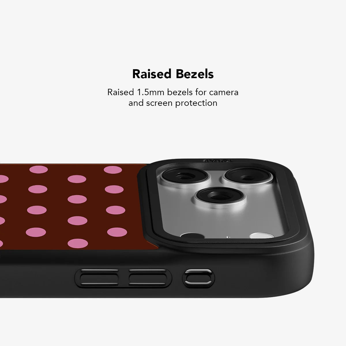 Velvet Pop | Brown Pink Polka Dot Phone Case