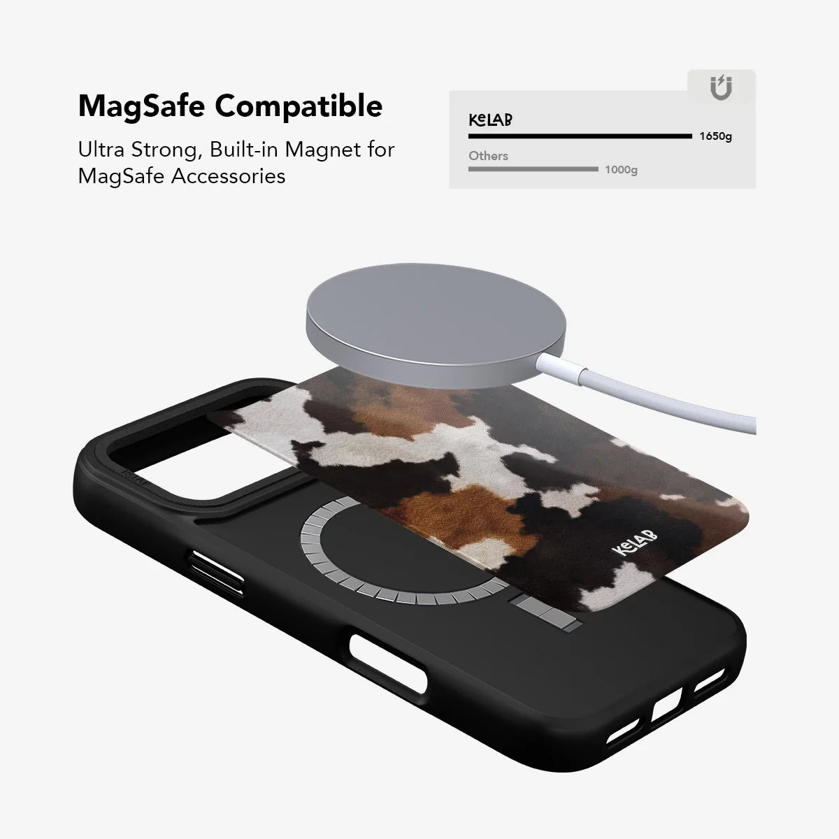 Cattle Drive | Brown & Black Cow Print iPhone Case