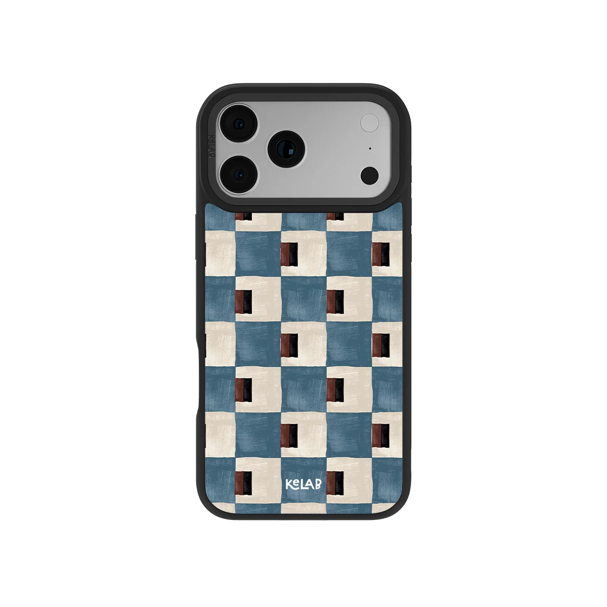 Terra Teal | Blue Checkered Phone Case