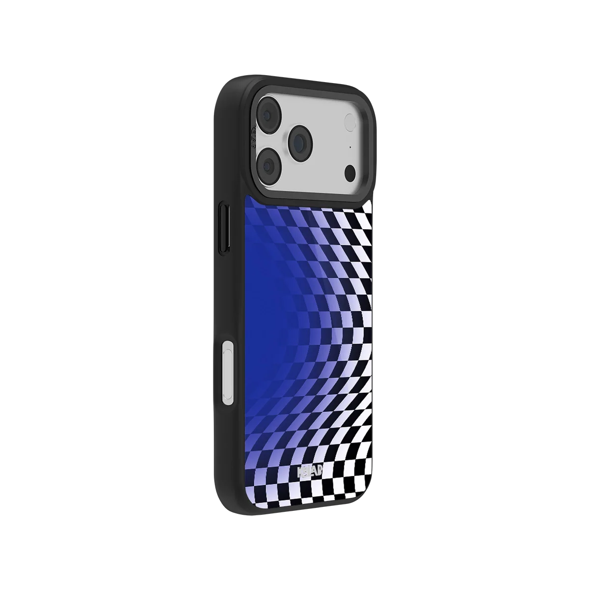 Blue Illusion | Checkered Phone Case with Optical Illusion Artwork